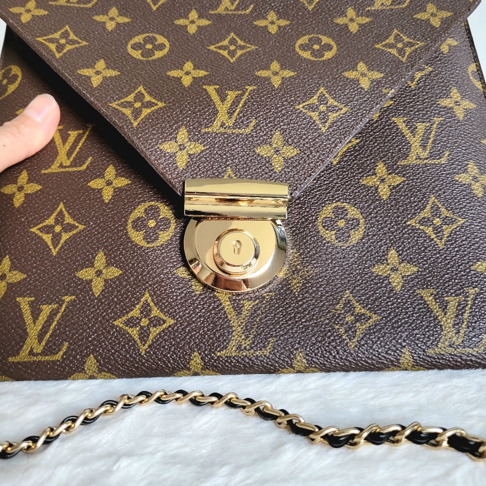 💕Louis Vuitton ENVELOPE Vintage Clutch Crossbody Monogram - Picture 7 of 15